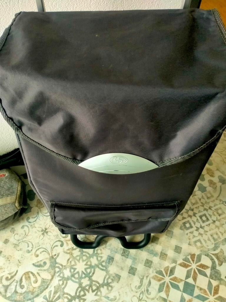Zwarte boodschappentrolley opvouwbaar, Ophalen of Verzenden, Zo goed als nieuw, Overige merken