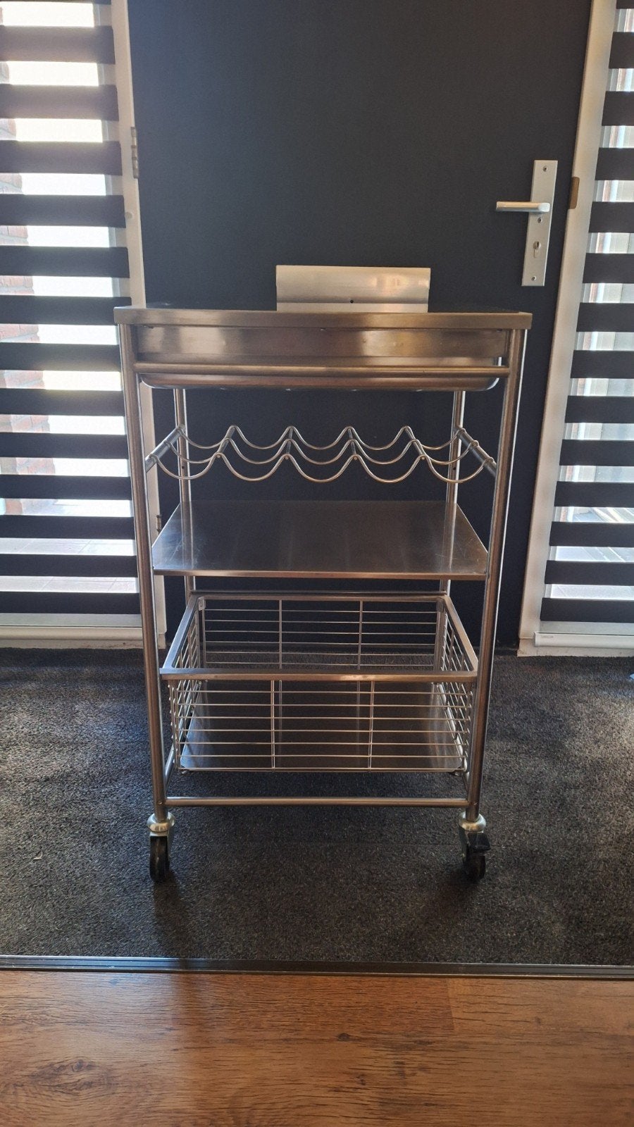 IKEA Kungsfors Roltafel RVS - Keukentrolley met lade, Huis en Inrichting, Ophalen, Gebruikt, IKEA, Metaal