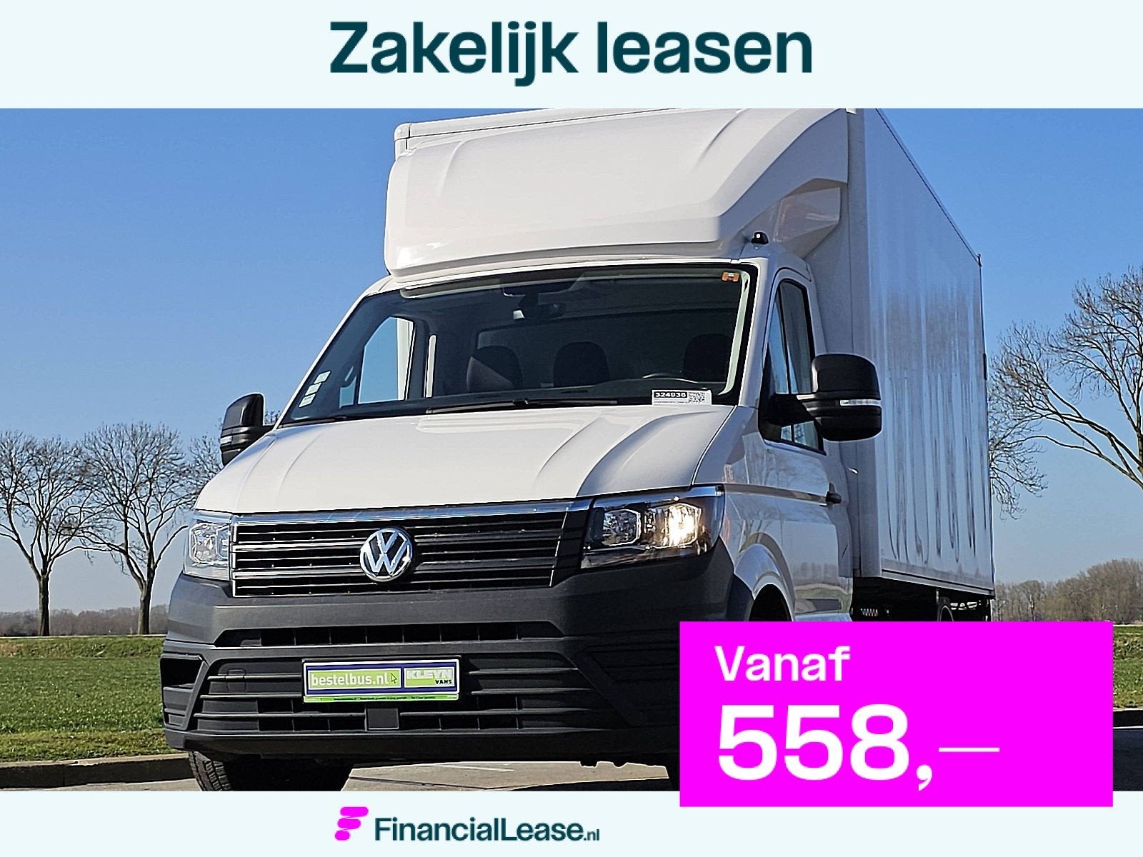VOLKSWAGEN CRAFTER 35 2.0 bakwagen laadklep!, Gebruikt, Wit, Bedrijf, Lease