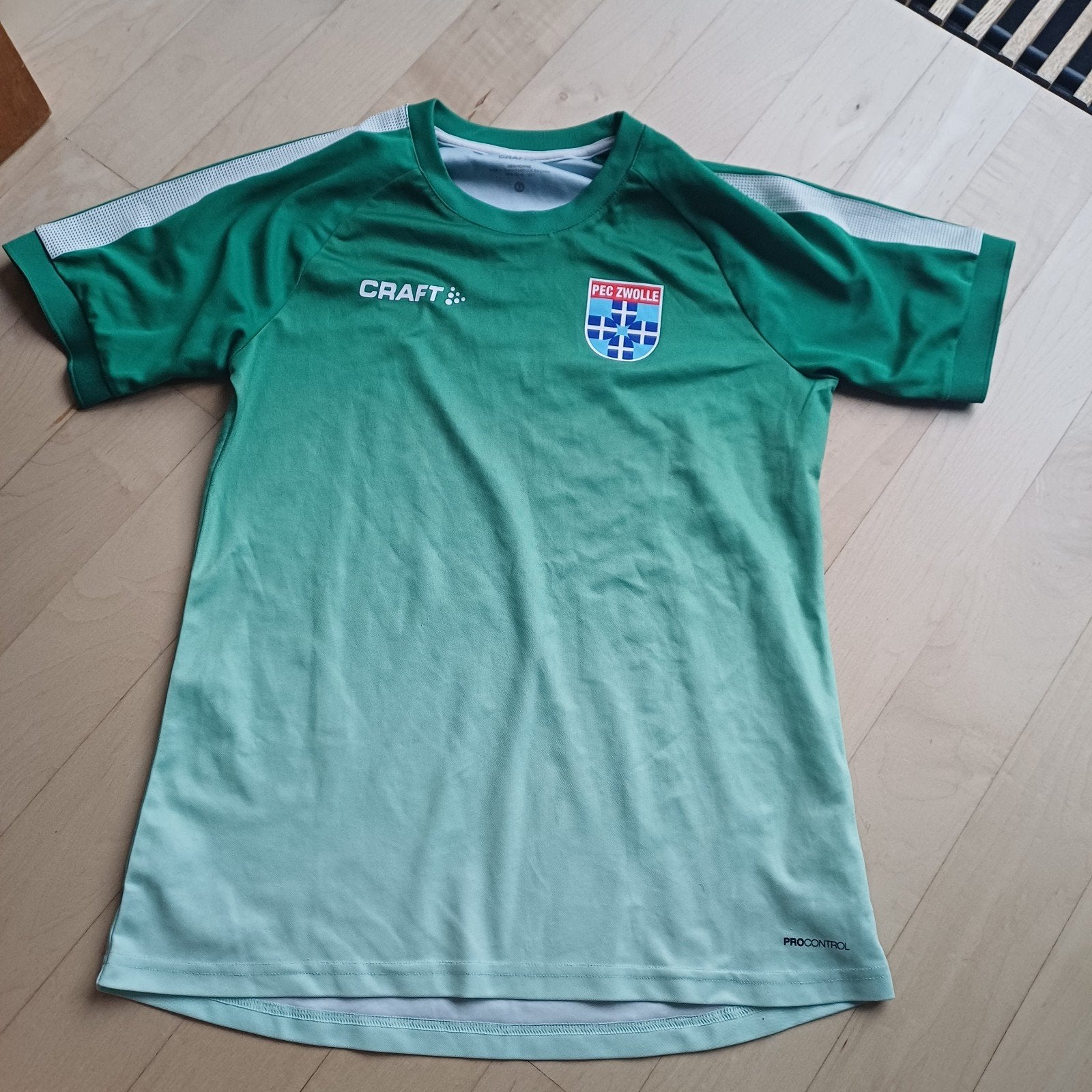 PEC Zwolle Craft Voetbalshirt - Groen/Wit - Maat XS, Craft, Ophalen of Verzenden, Zo goed als nieuw, Voetbal
