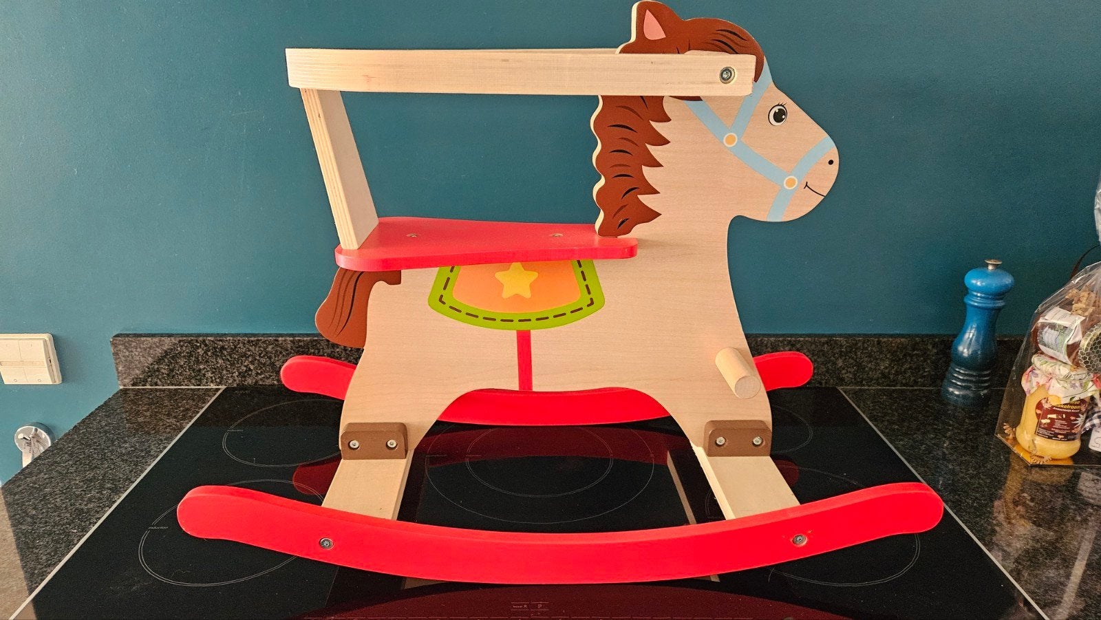 Houten hobbelpaard voor kinderen, Kinderen en Baby's, Speelgoed | Houten speelgoed, Ophalen, Zo goed als nieuw