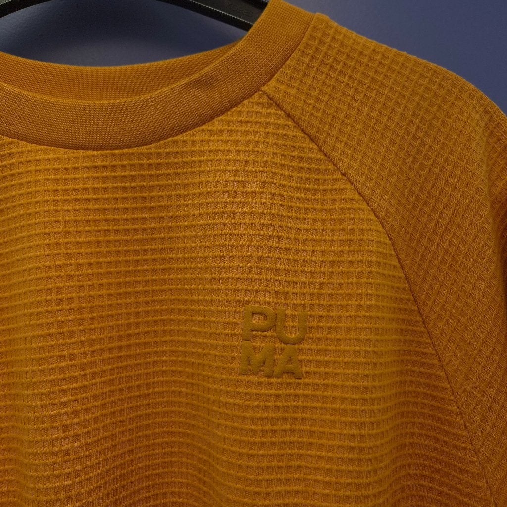 PUMA oversized waffle shirt helder oranje– maat M nr 52162, Maat 38/40 (M), Puma, ., Overige typen