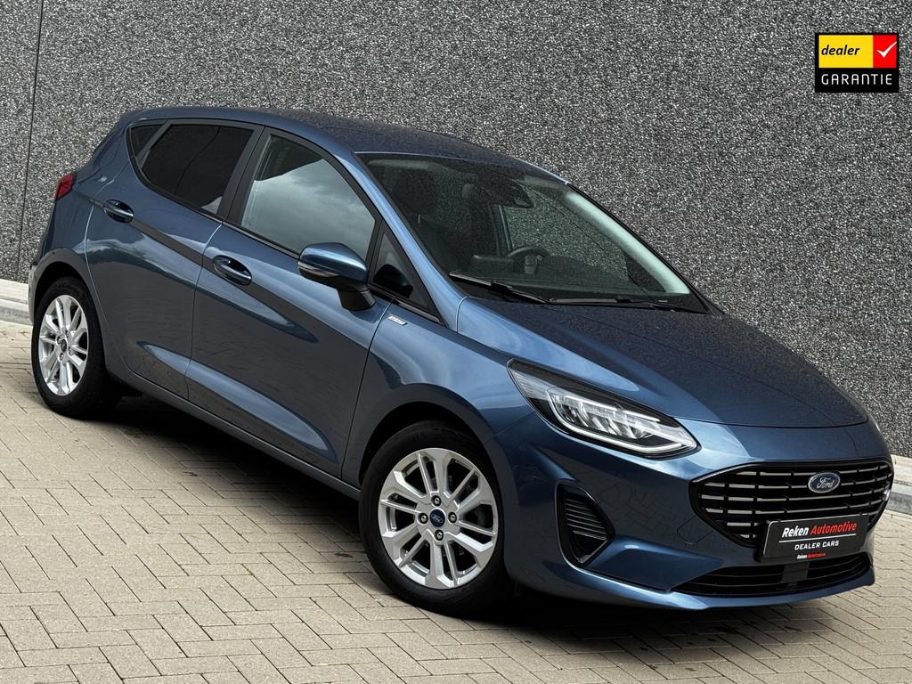 Ford FIESTA 1.0 EcoBoost Hybrid ST-Line X Automaat Led Carpl, 125 pk, Met garantie (alle), Blauw, Alcantara