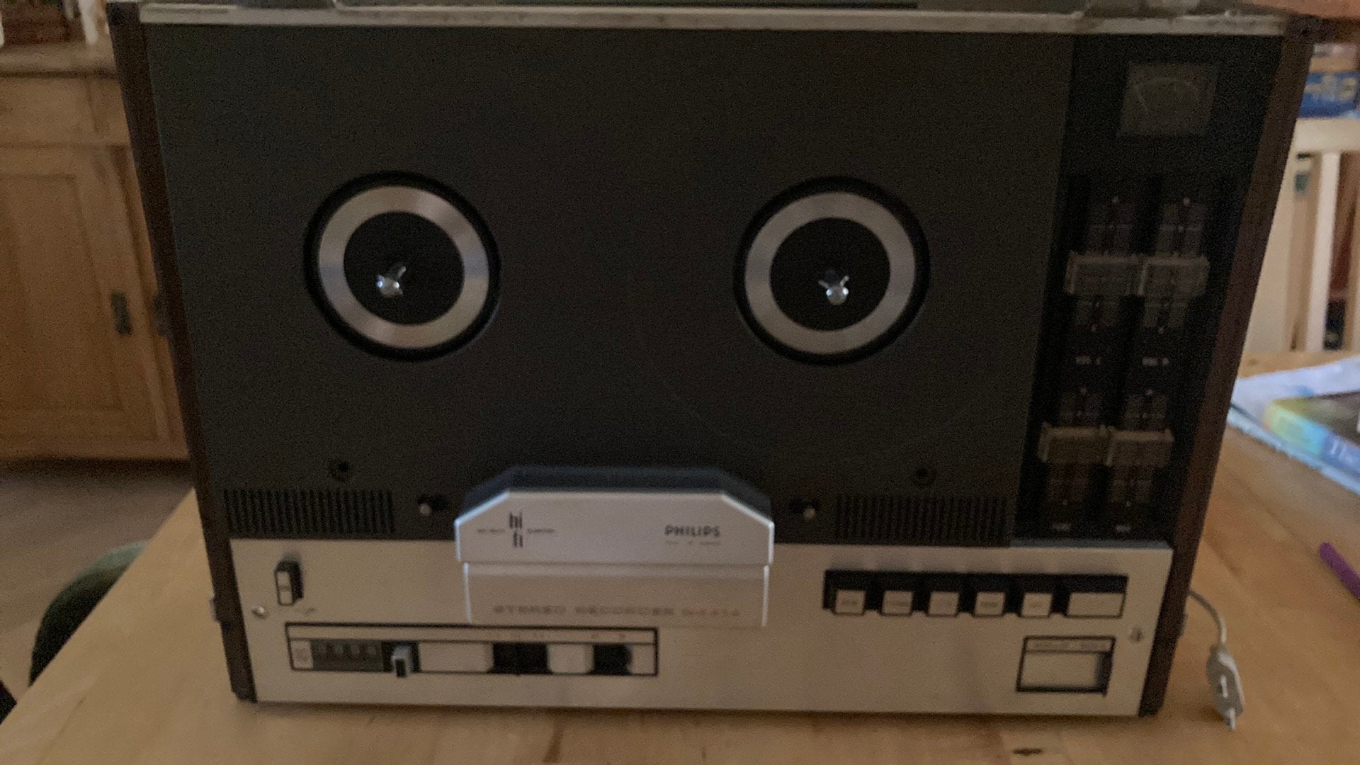 Philips bandrecorder N4414, Ophalen, Bandrecorder, Met stofkap