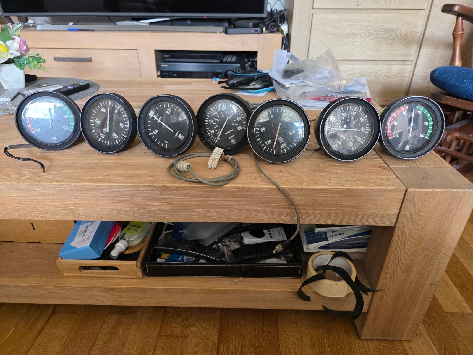 Set VDO meters - Diverse meters voor  boot, Ophalen, Gebruikt