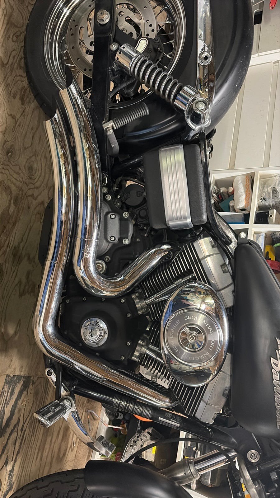 Vance and hines big radius 2 on 2 uitlaat harley davidson, Ophalen of Verzenden