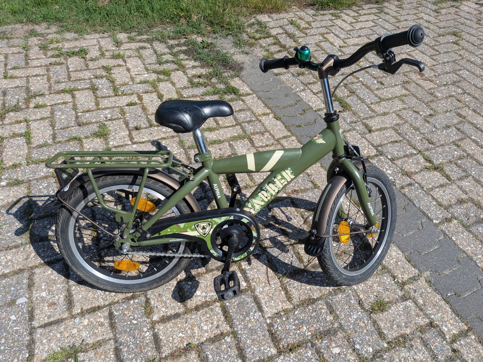 Alpine Yabber 16 inch kinderfiets - Groen, Terugtraprem, Alpine, Ophalen of Verzenden, 16 tot 20 inch
