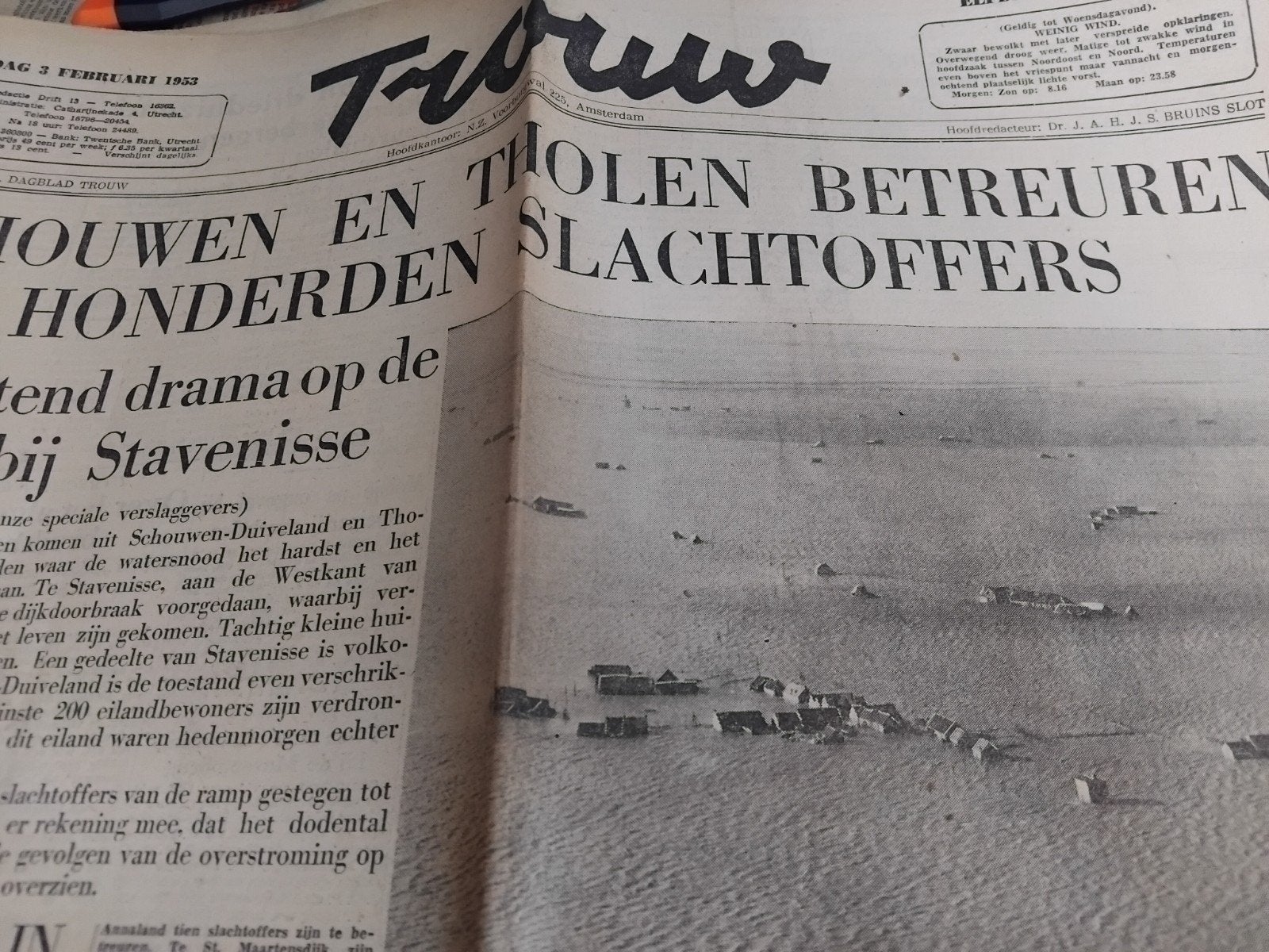 15x Watersnood 1953., Verzamelen, Tijdschriften, Kranten en Knipsels, Ophalen of Verzenden, 1940 tot 1960, Krant