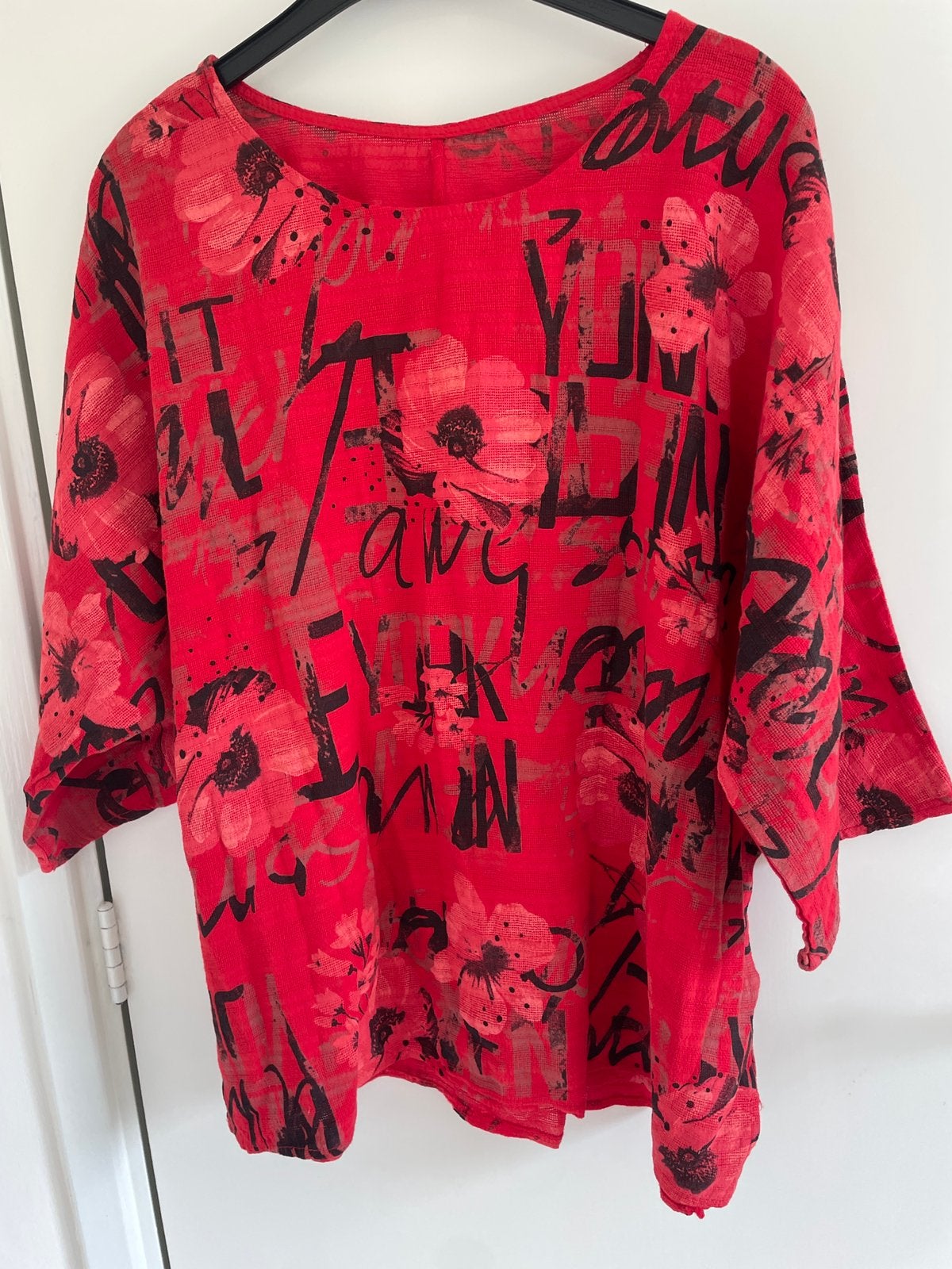 Flora blouse mt 44/46, Ophalen of Verzenden, Zo goed als nieuw, Maat 42/44 (L), Rood