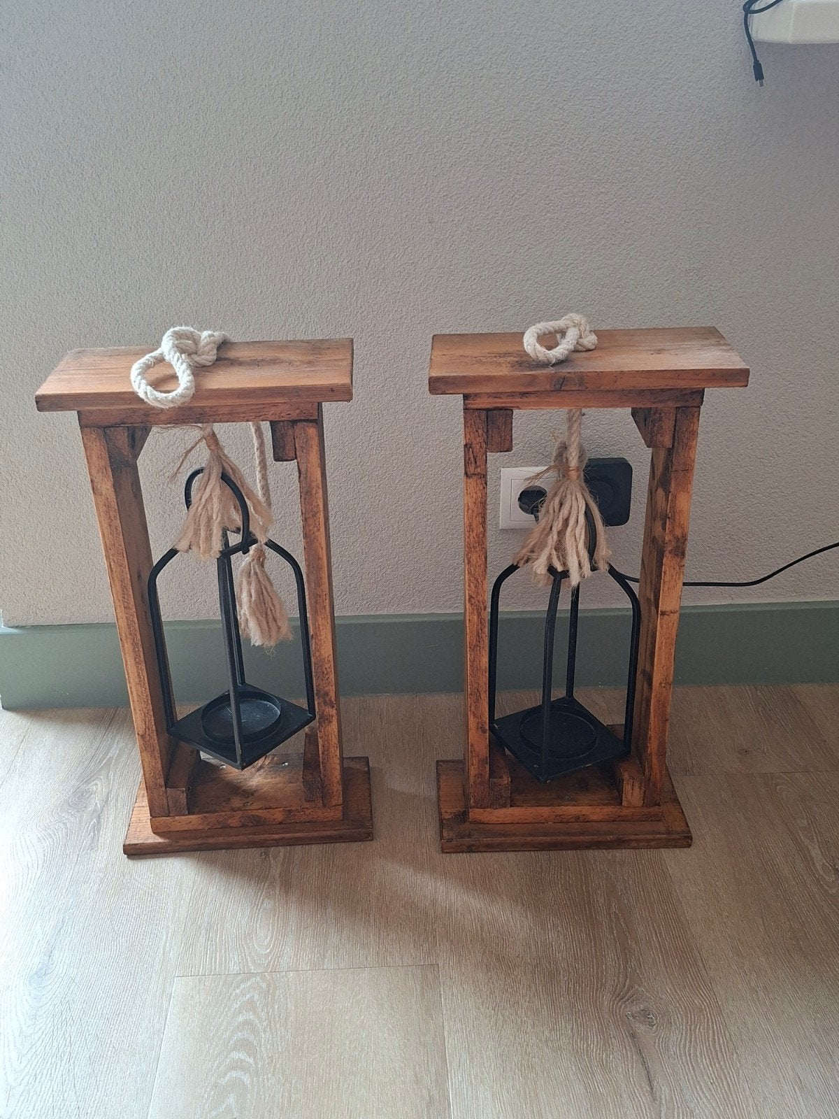 2 Houten Decoratie Zuilen -, Ophalen, Gebruikt