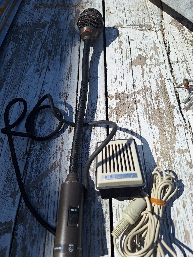 2x vintage philips microfoon, Ophalen, Gebruikt, Overige typen