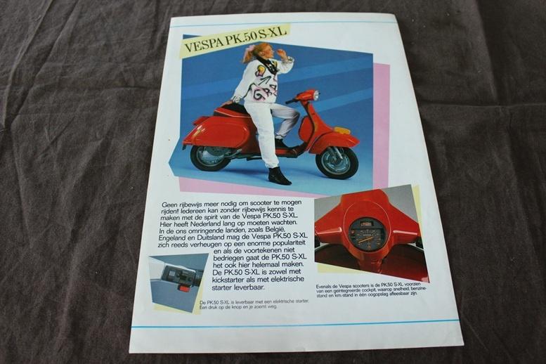 Vespa PX50 S-XL scooter verkoop folder, Ophalen of Verzenden, Gebruikt