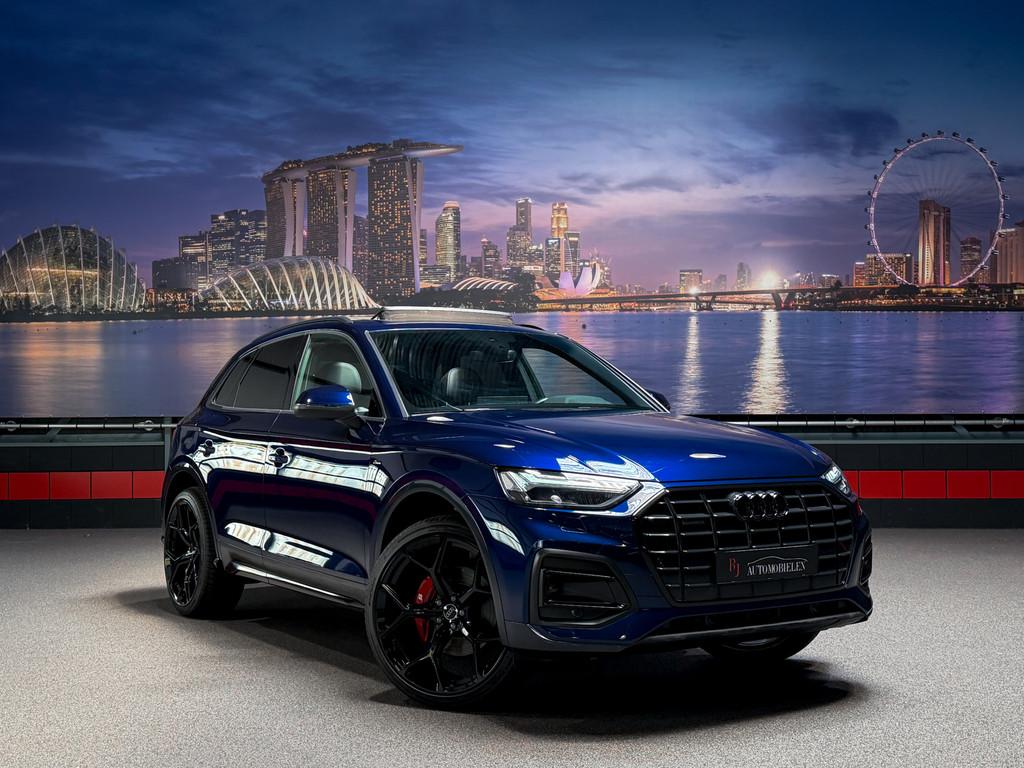 Audi Q5 50 TFSI e S edition Trekhaak|RS-Stoelen|Panorama|Mat, Automaat, Gebruikt, 4 cilinders, Blauw