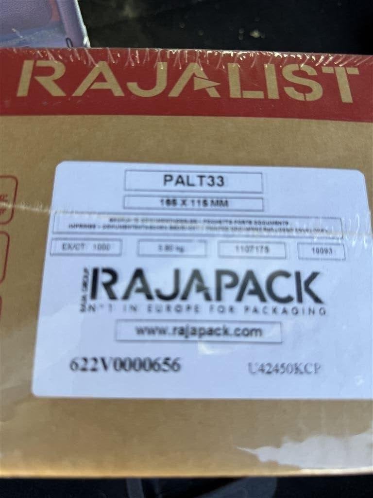 Rajapack doos paklijst enveloppen, Diversen, Ophalen of Verzenden, Nieuw