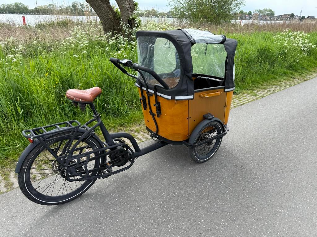 Elektrische Bakfiets Cangoo Buckle - Ideaal voor Gezin, 4 kinderen of meer, Gebruikt, Elektrisch, Schijfrem