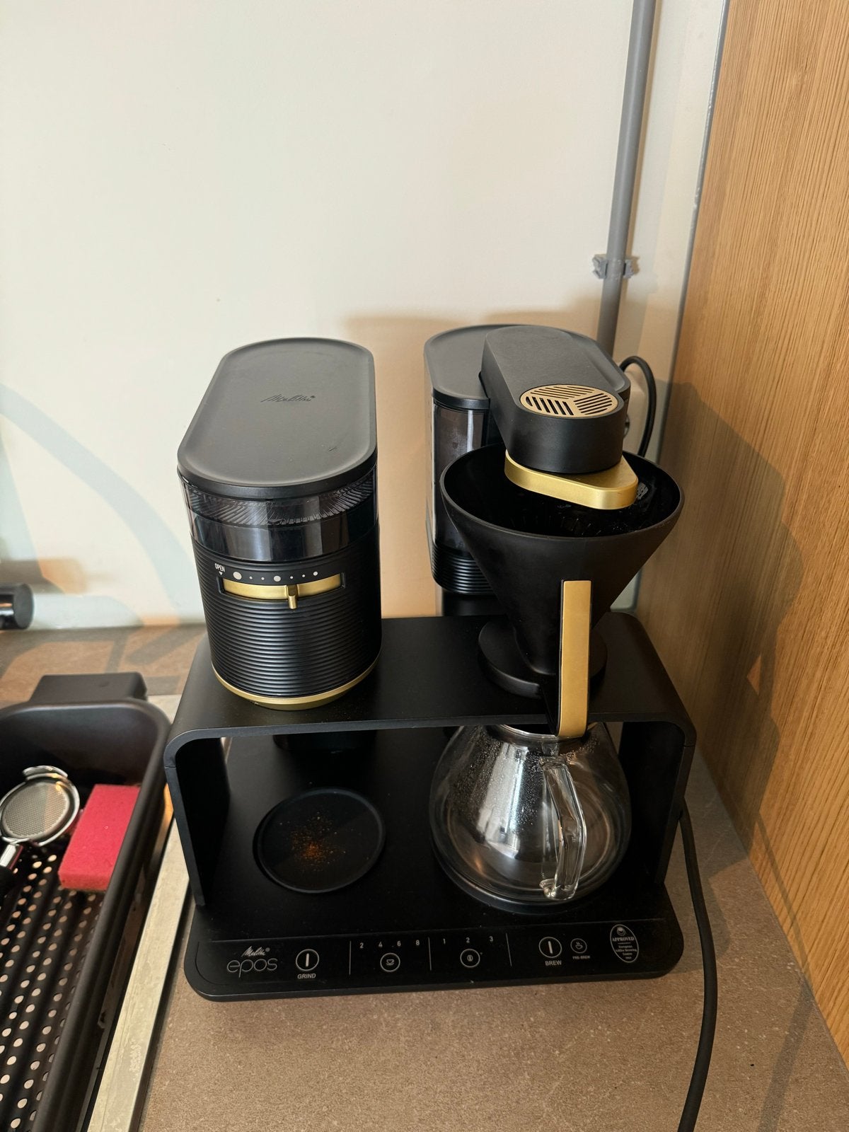 Melitta Epos koffiezetapparaat, Ophalen, Koffiemachine, Gemalen koffie, Zo goed als nieuw