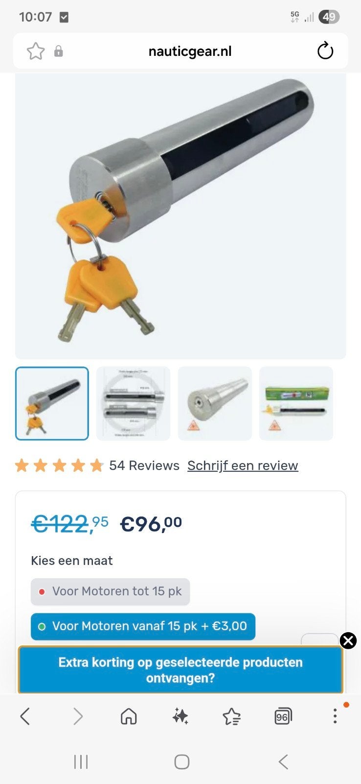 Buitenboordmotor slot met sleutels, Ophalen of Verzenden, Overige typen