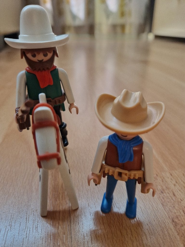Playmobil 3304 Cowboys met paard, Complete set, Ophalen of Verzenden, Zo goed als nieuw, Figuren