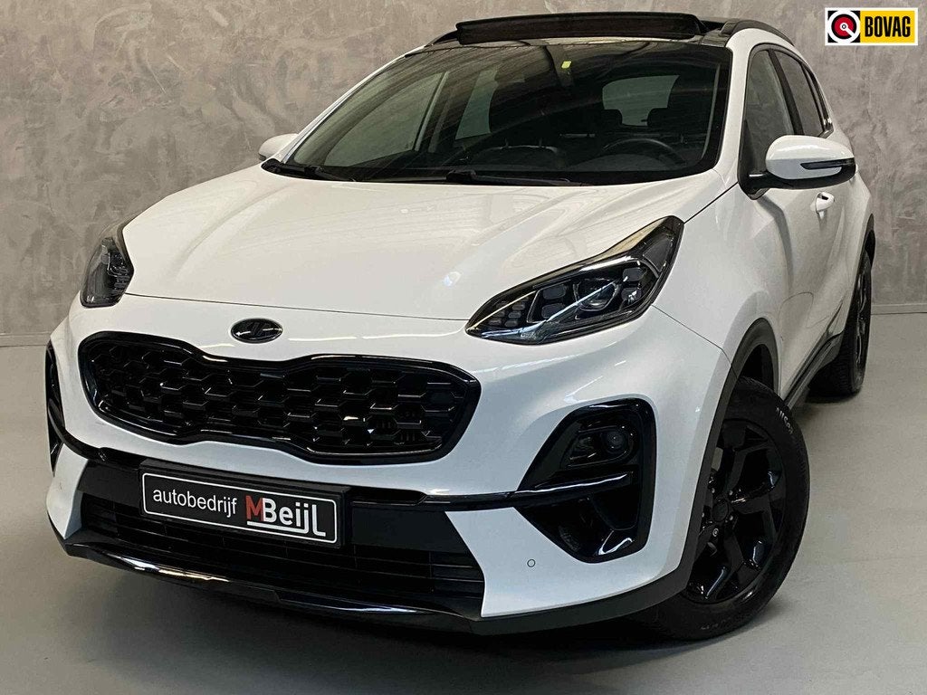 Kia Sportage 1.6 T-GDI Black Edition /Pano /Camera /Automaat, Auto's, Kia, 15 km/l, Gebruikt, 4 cilinders, Wit