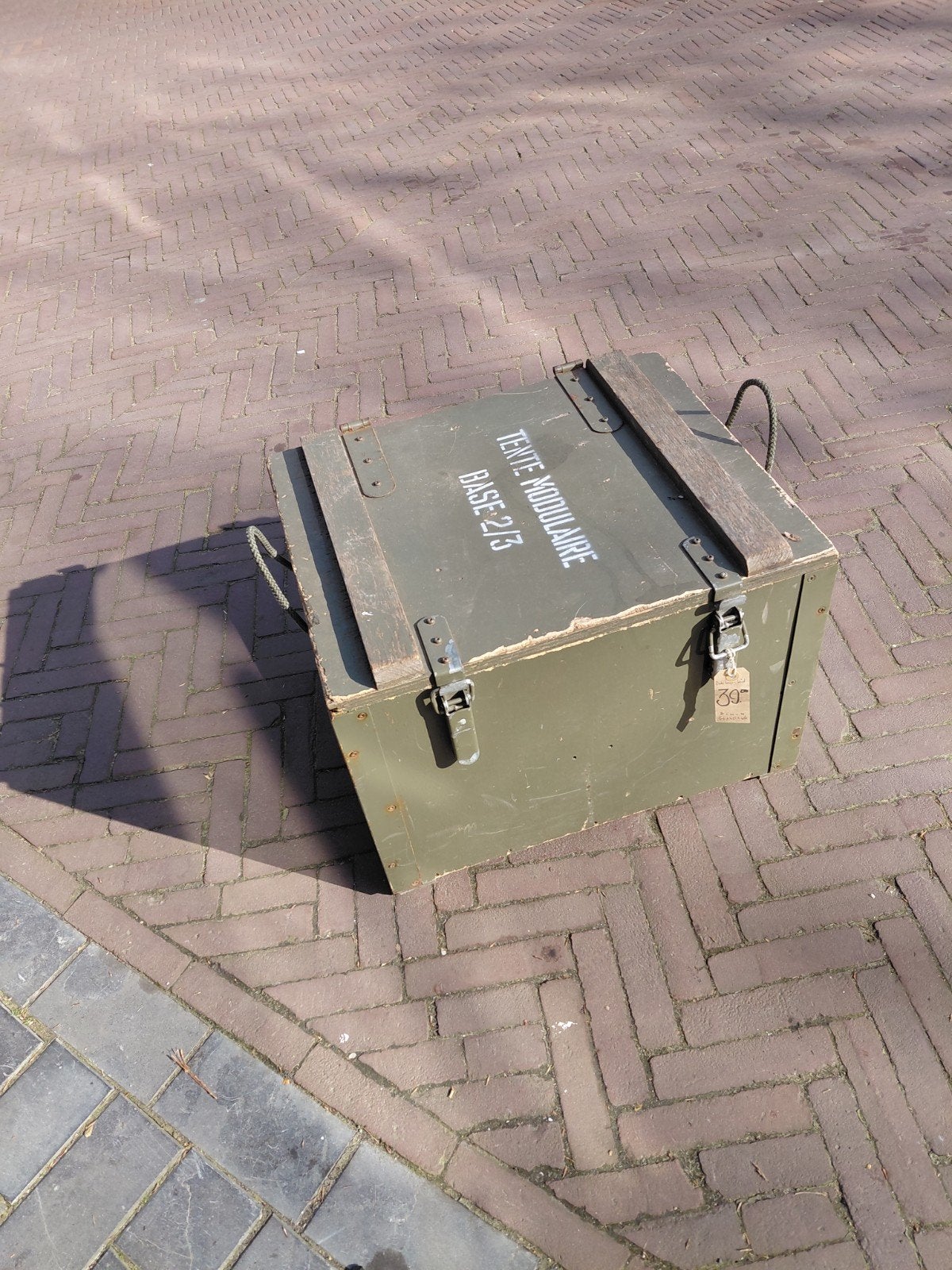 Brocante munitiekist uit het leger - Speelgoedkist, Minder dan 50 cm, Gebruikt, G, E