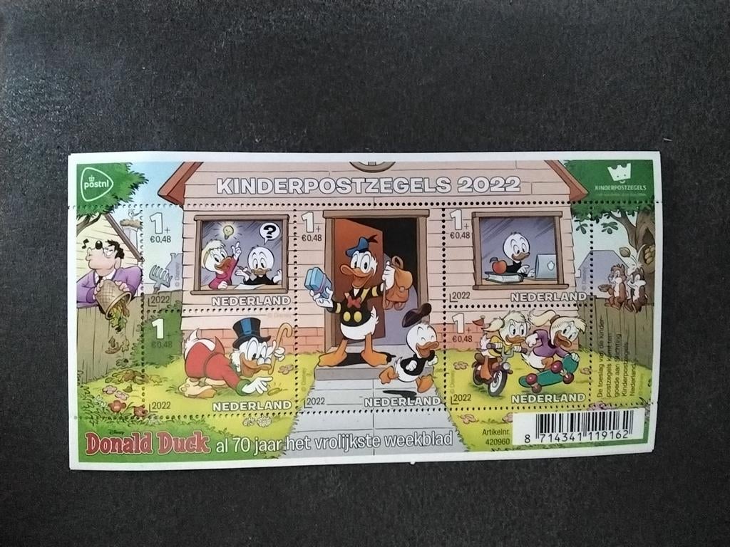 Kinderpostzegels 2022 Donald Duck compleet / nieuw, Ophalen of Verzenden, Na 1940, Postfris
