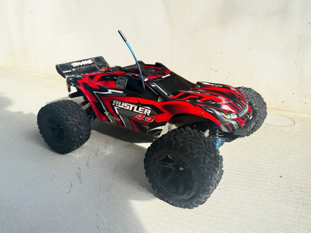Traxxas Rustler 4x4 VXL Brushless + Aluminium Upgrades, Elektro, Gebruikt, Auto offroad, Ophalen of Verzenden