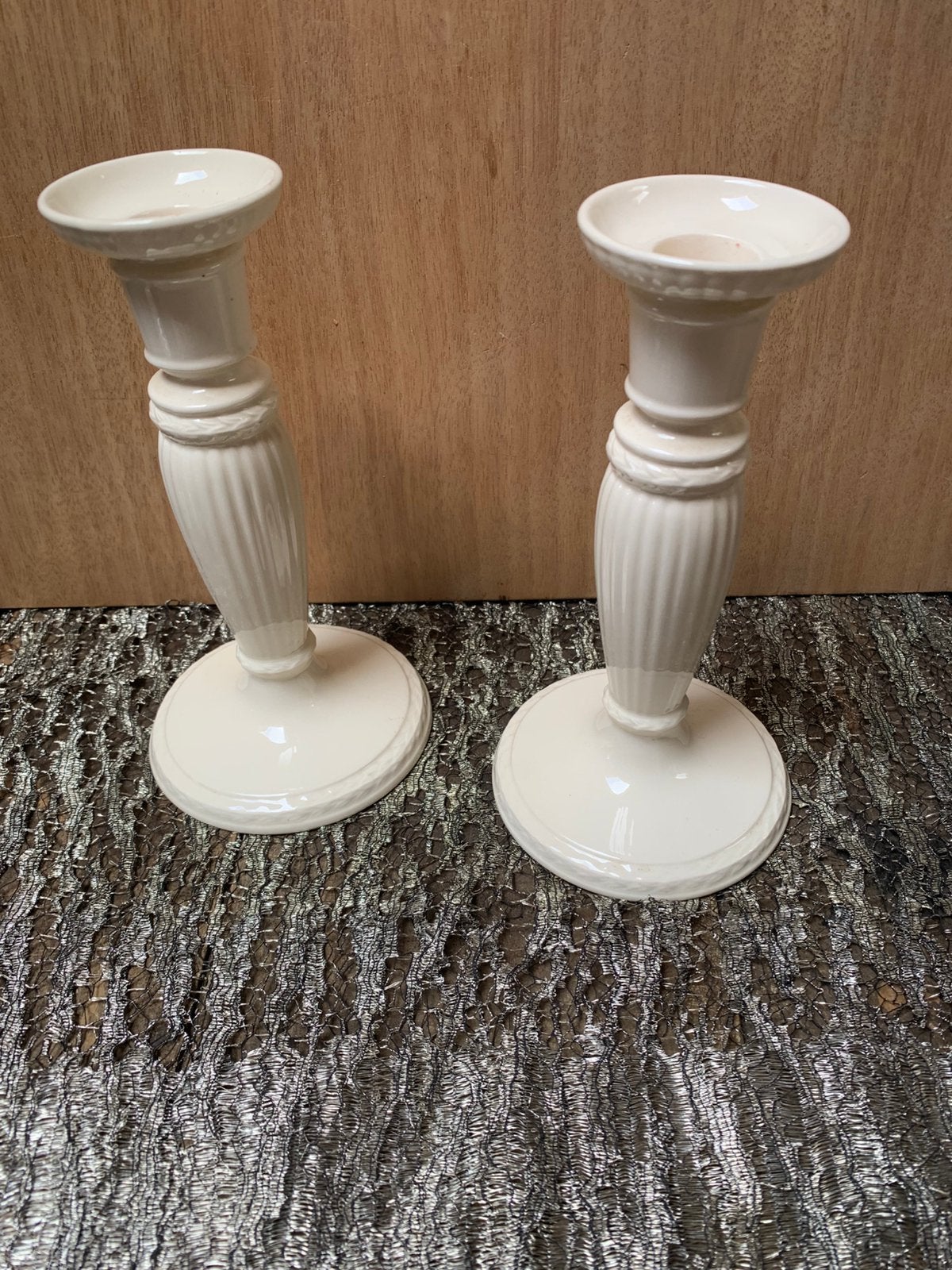 Wedgwoord edme kandelaars (2 stuks), Ophalen of Verzenden, Keramiek of Aardewerk