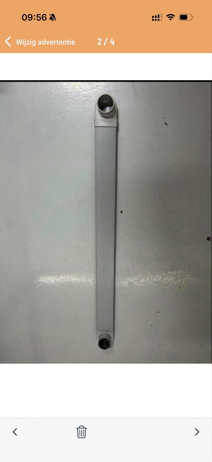 Slimtube platte vloerbuis 87 cm, 2 cm diep, 50/32 mm, Ophalen, Overige materialen, Nieuw, Minder dan 2 meter