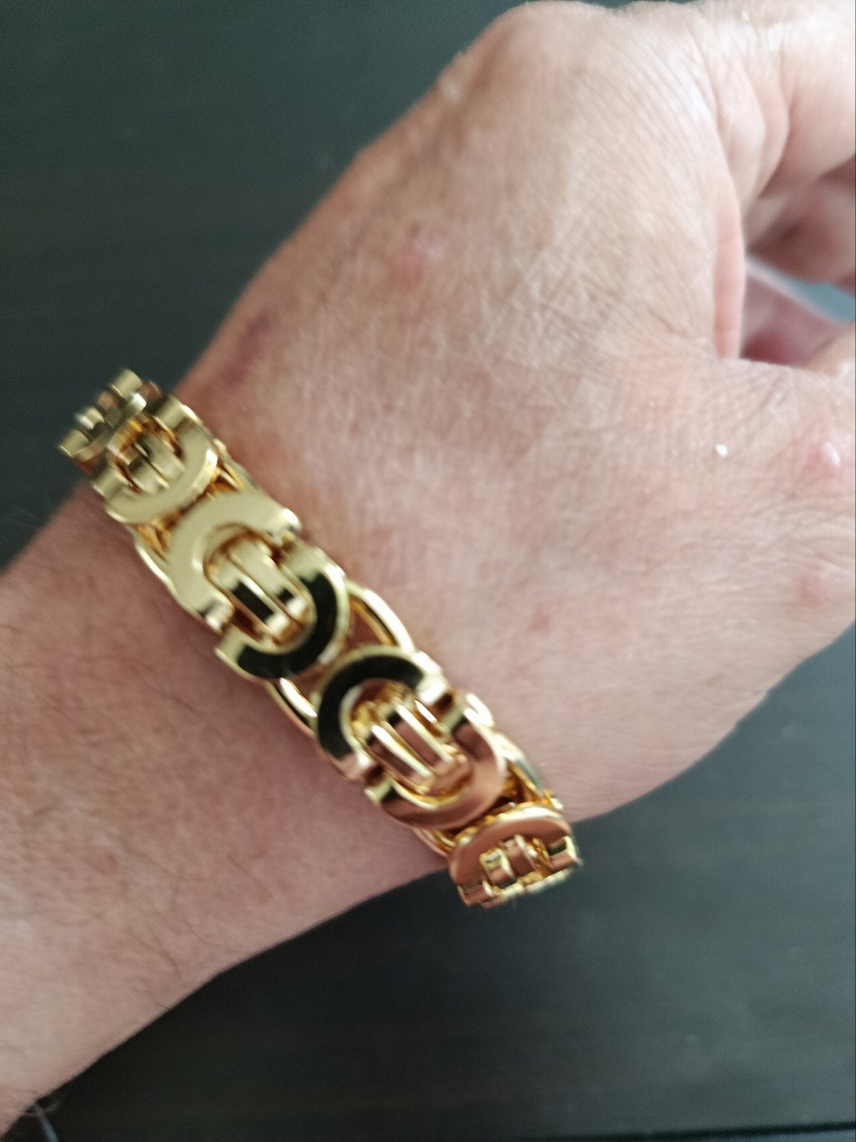 PRACHTIGE VERGULDE 18K BYZANTIJNSE KONINGSARMBAND, Sieraden, Tassen en Uiterlijk, Armbanden, Ophalen of Verzenden, Nieuw, Goud