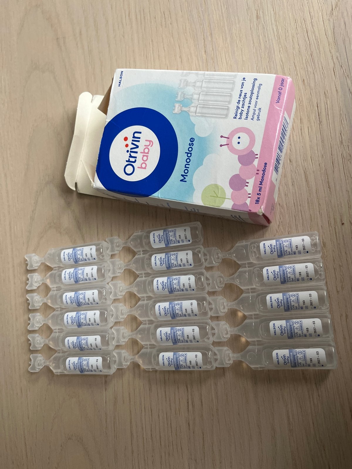 Otrivin Baby Monodose Zoutoplossing Neusspray 17 stukd, Ophalen of Verzenden, Nieuw