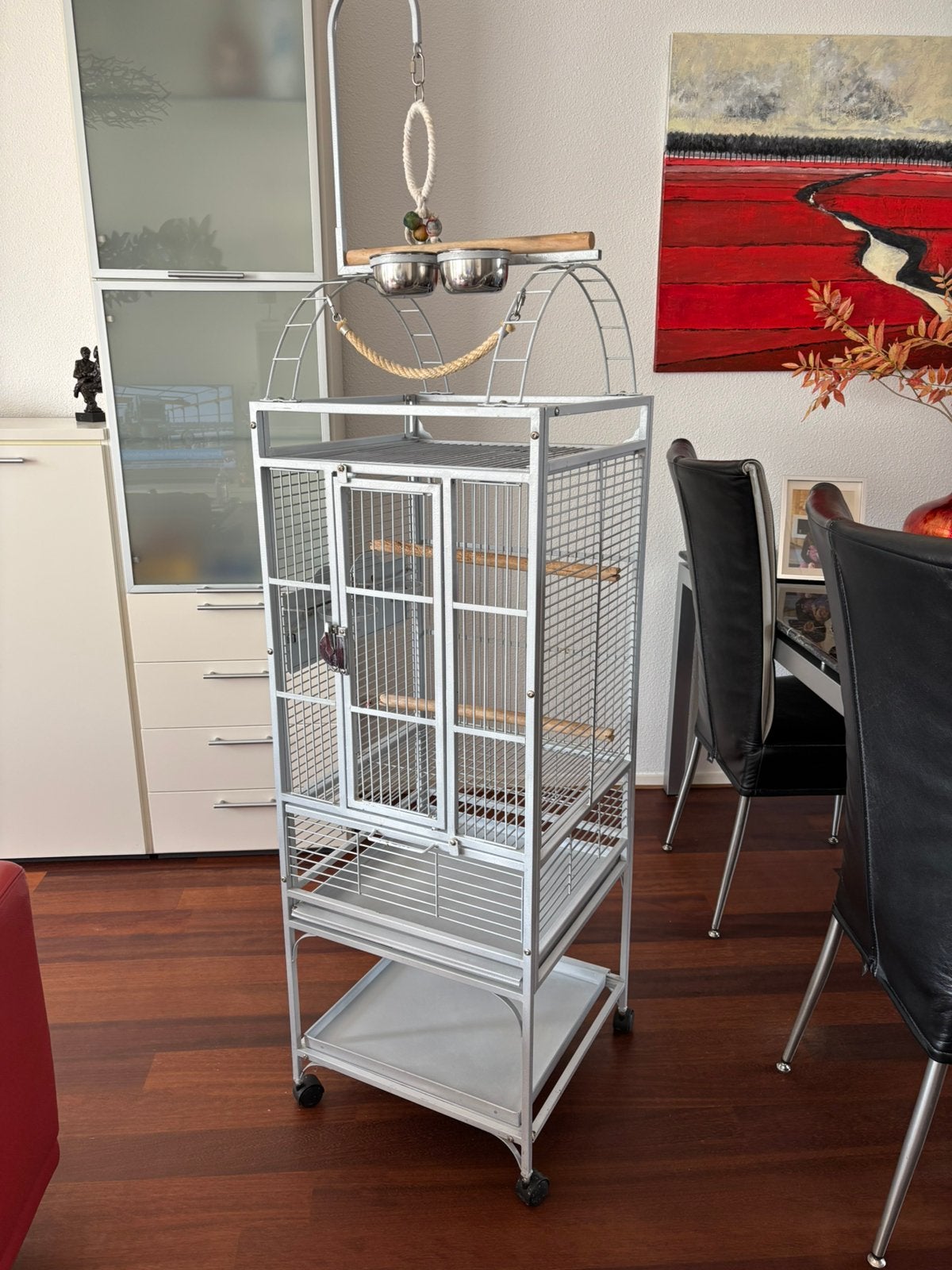 Vogel kooi, Ophalen, Zo goed als nieuw