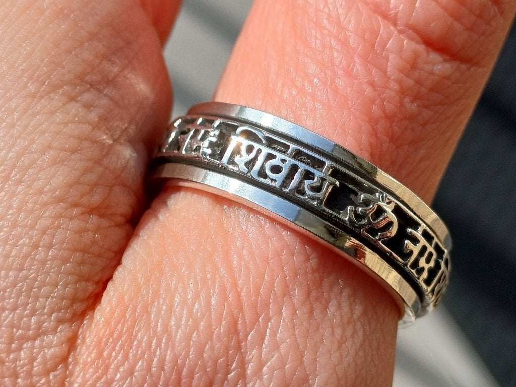 Vanoli 925 zilveren draai spin ring OHM unisex maat 21, Sieraden, Tassen en Uiterlijk, Vanoli, 20 of groter, Amsterdam, Nieuw