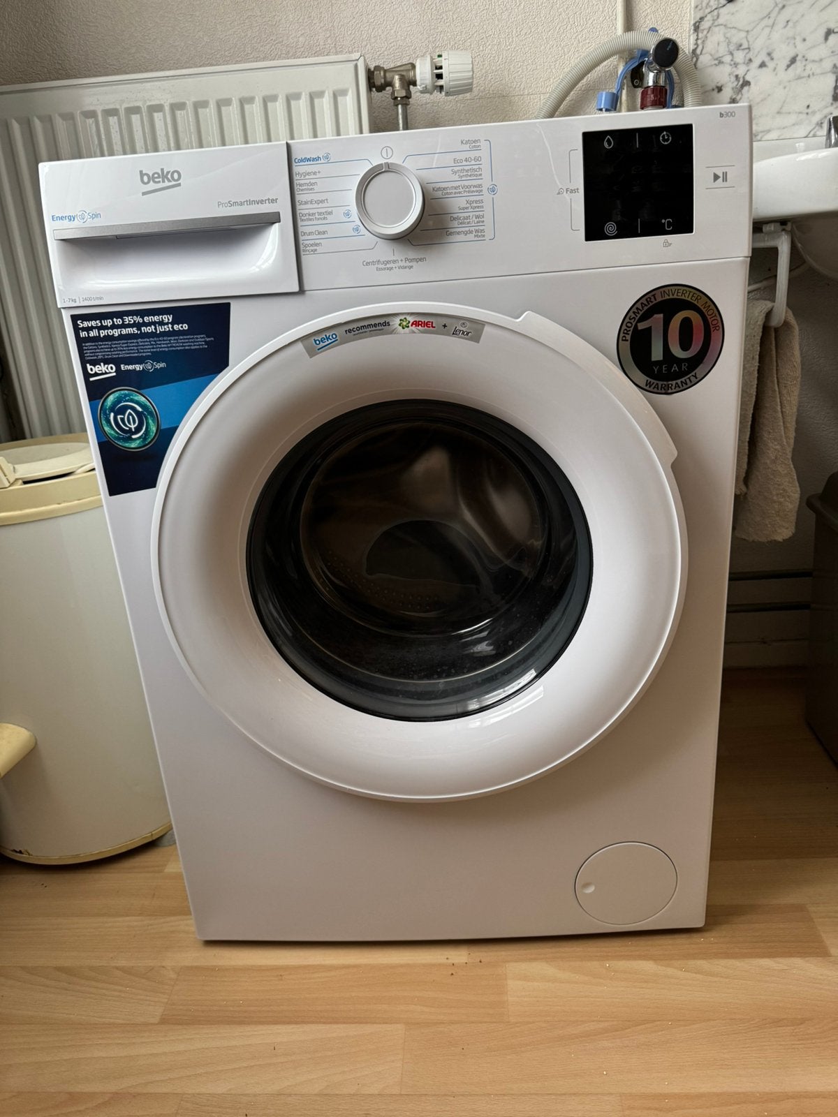 Beko wasmachine 7 kg, Ophalen, Minder dan 85 cm, Zo goed als nieuw, 1200 tot 1600 toeren