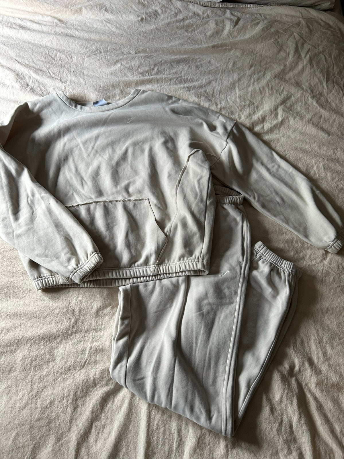 Gymshark sportpak - Zo goed als nieuw, Beige, Ophalen of Verzenden, Maat 36 (S), Fitness of Aerobics