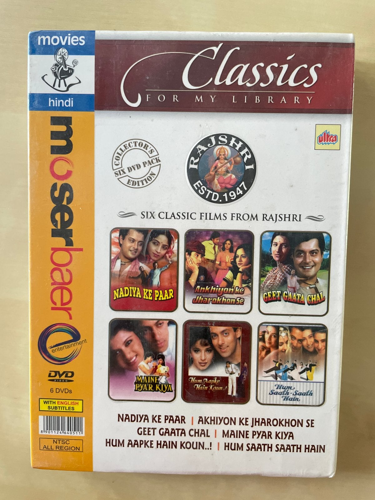 DVD Boxset - 6 Hindi Films, Alle leeftijden, Ophalen of Verzenden, Nieuw in verpakking, Boxset