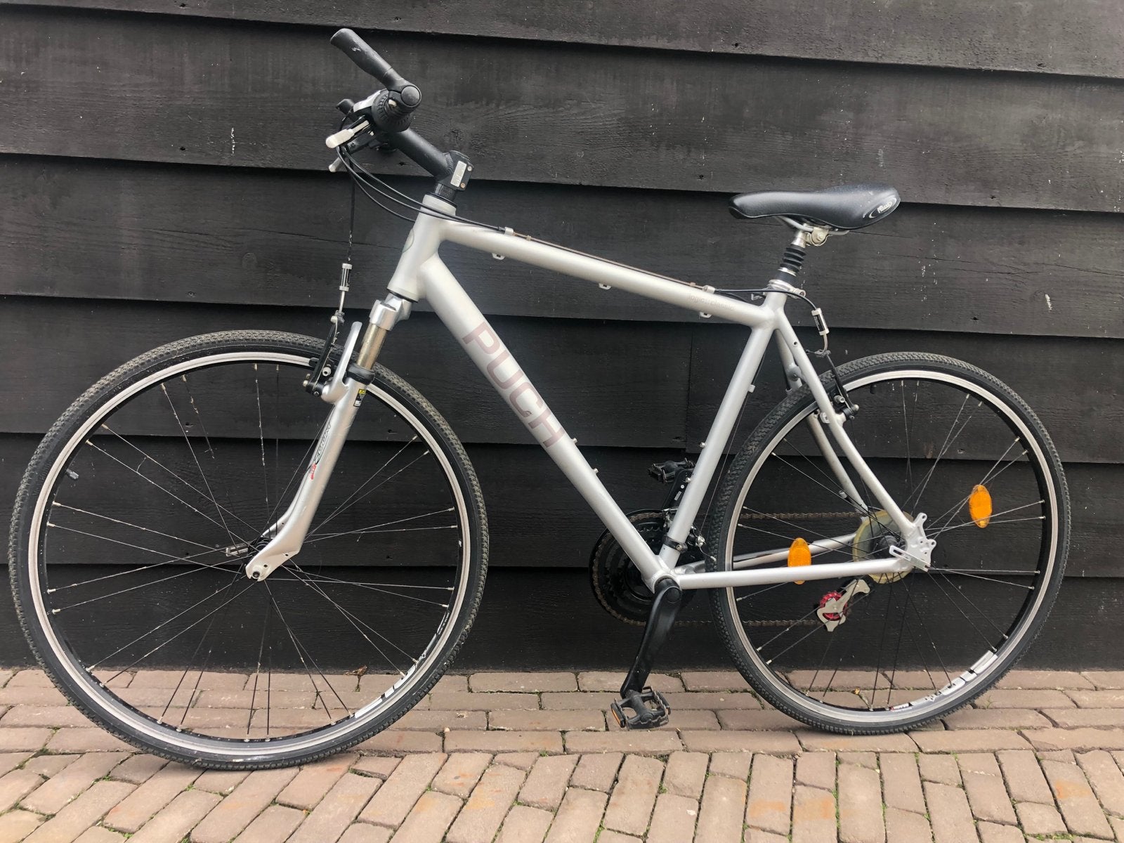 Sportieve Puch Crosshybride / Herenfiets 28 inch, Fietsen en Brommers, 28 inch, Gebruikt, Vering, Velgrem