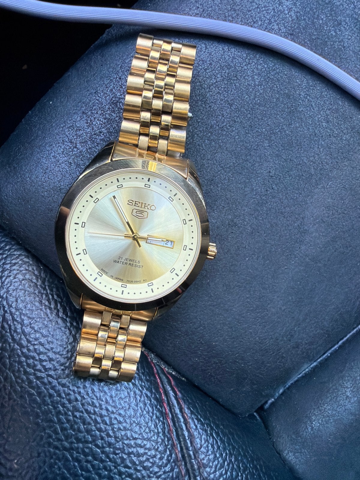 Gouden Seiko 5 Automatisch Horloge - Zo goed als nieuw, Polshorloge, Ophalen of Verzenden, Zo goed als nieuw, Overige materialen