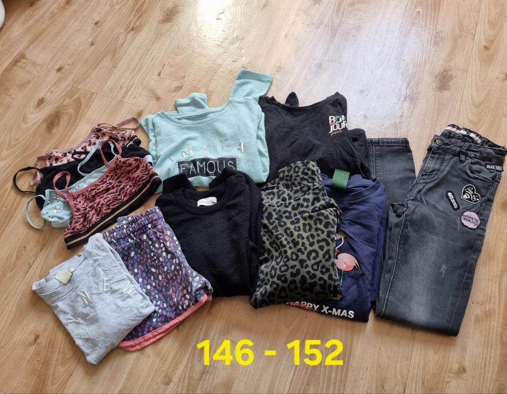 Kledingpakket Meisje Maat 146-152, Ophalen of Verzenden, Gebruikt, Meisje, Setje