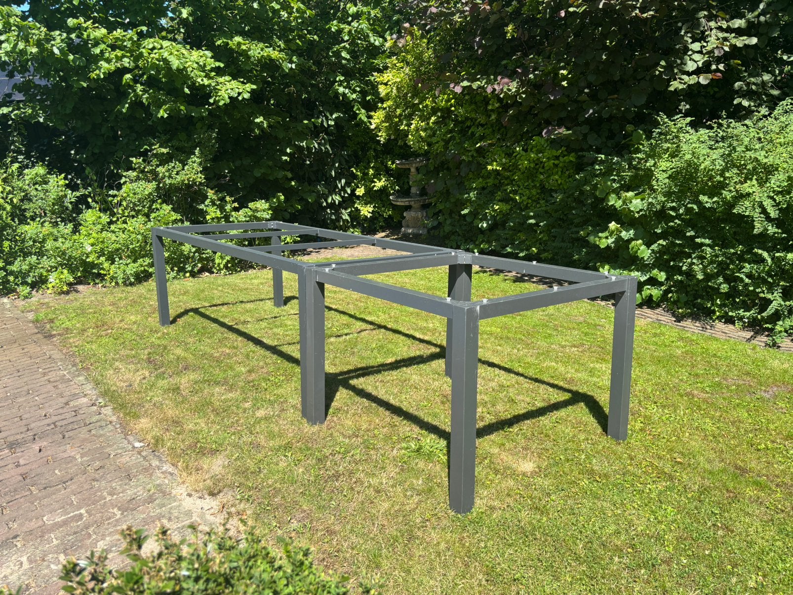 Tafel onderstellen aluminium 2 stuks 110x110 en 110x225 cm, Ophalen, Zo goed als nieuw