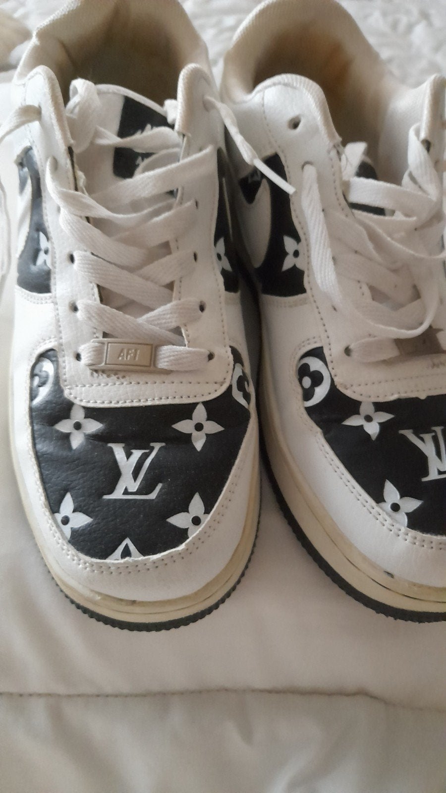 Nike Air Force 1 Custom Louis Vuitton, Kleding | Heren, Schoenen, Wit, Nike, Ophalen of Verzenden, Sneakers of Gympen