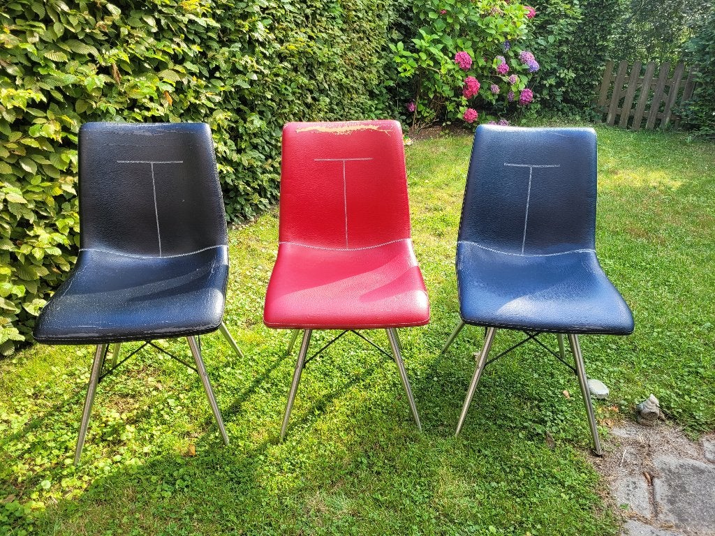 6 eetkamerstoelen (XOOON), Huis en Inrichting, Ophalen, Gebruikt, Overige kleuren, Leer
