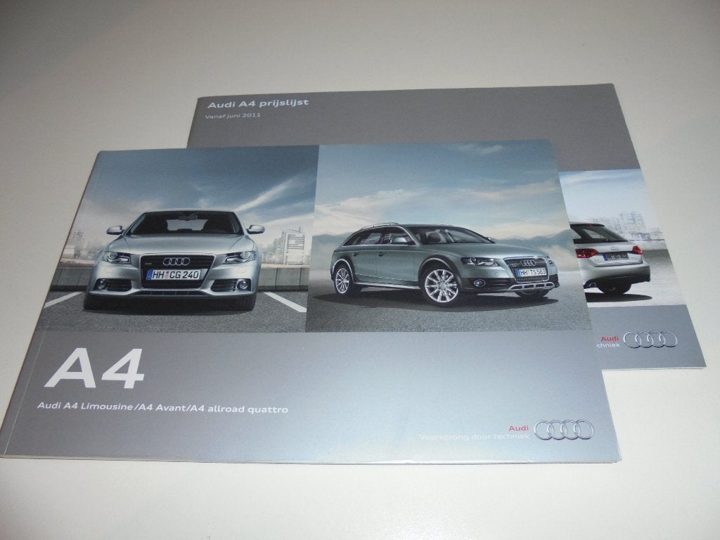brochure Audi A4 modellen  2011, Ophalen of Verzenden, Nieuw, Audi