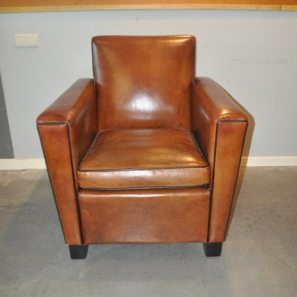 Chopin, nieuwe schapenleren fauteuil van Lounge Atelier, Huis en Inrichting, Nieuw, Ophalen of Verzenden, 50 tot 75 cm, Leer