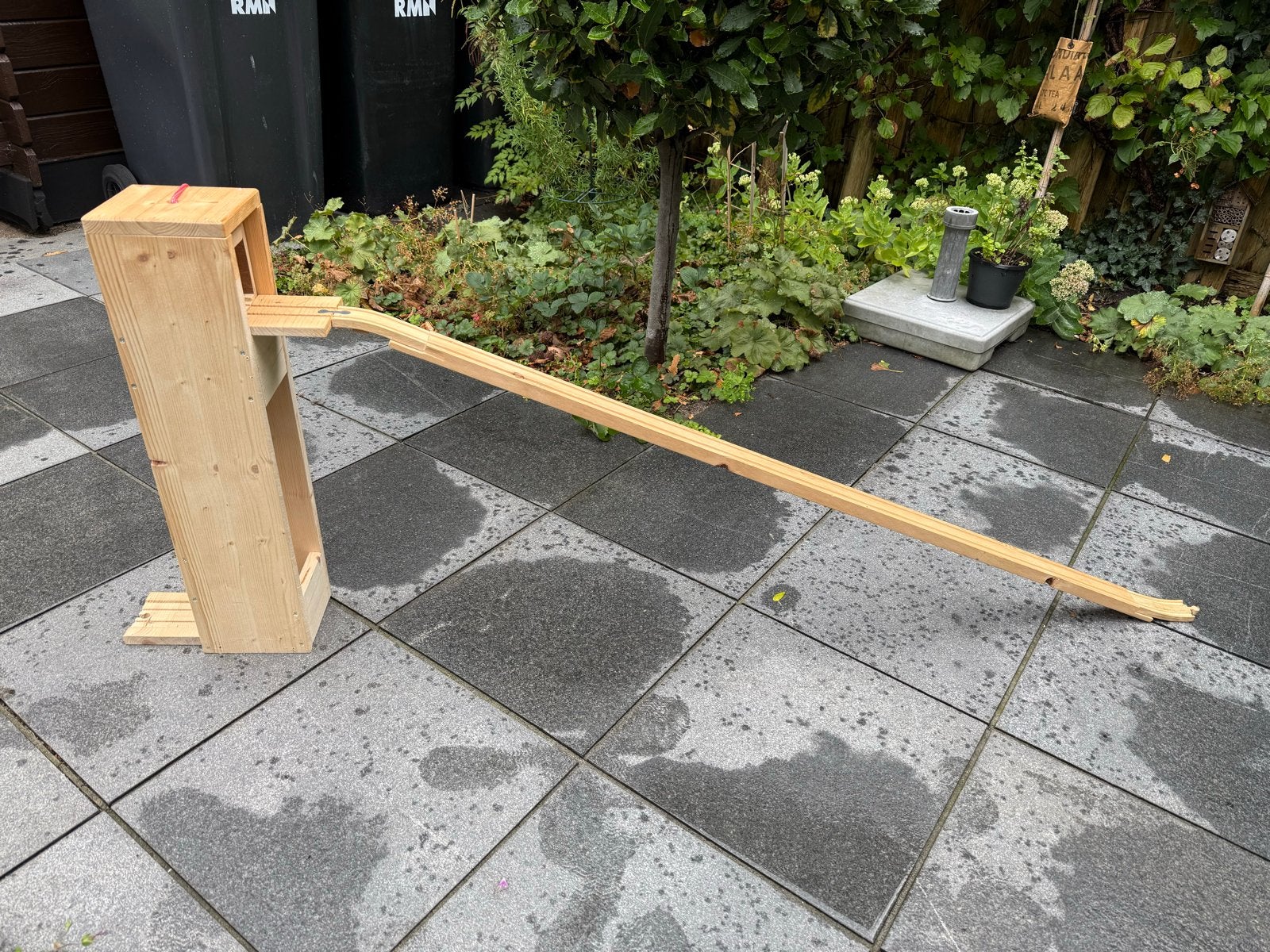 Lift met extra baan tbv houten treinbaan brio - Handgemaakt, Ophalen, Gebruikt