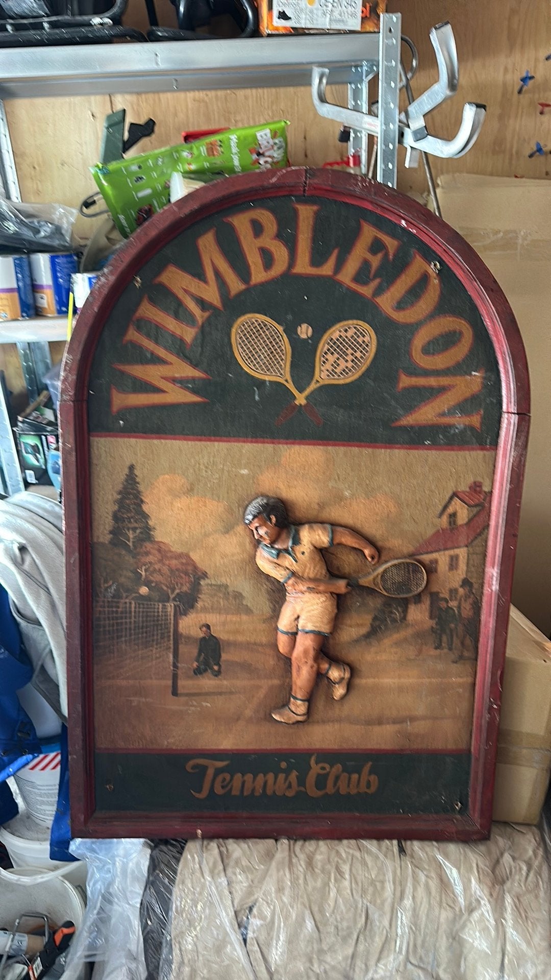 Oud tennis bord wimbledon. Hout, Ophalen