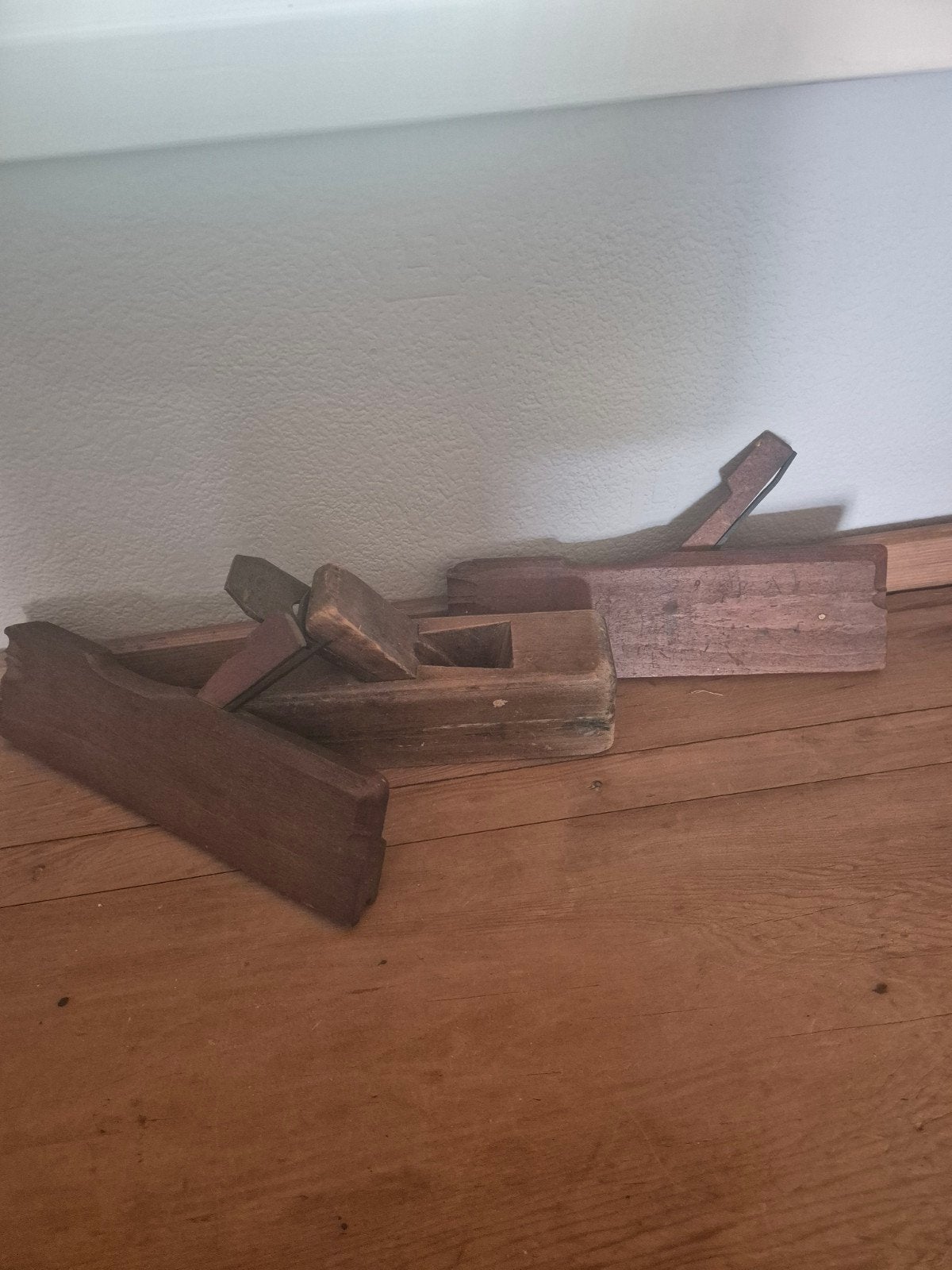 Oude houten schaven - set van 3, Antiek en Kunst, Ophalen of Verzenden