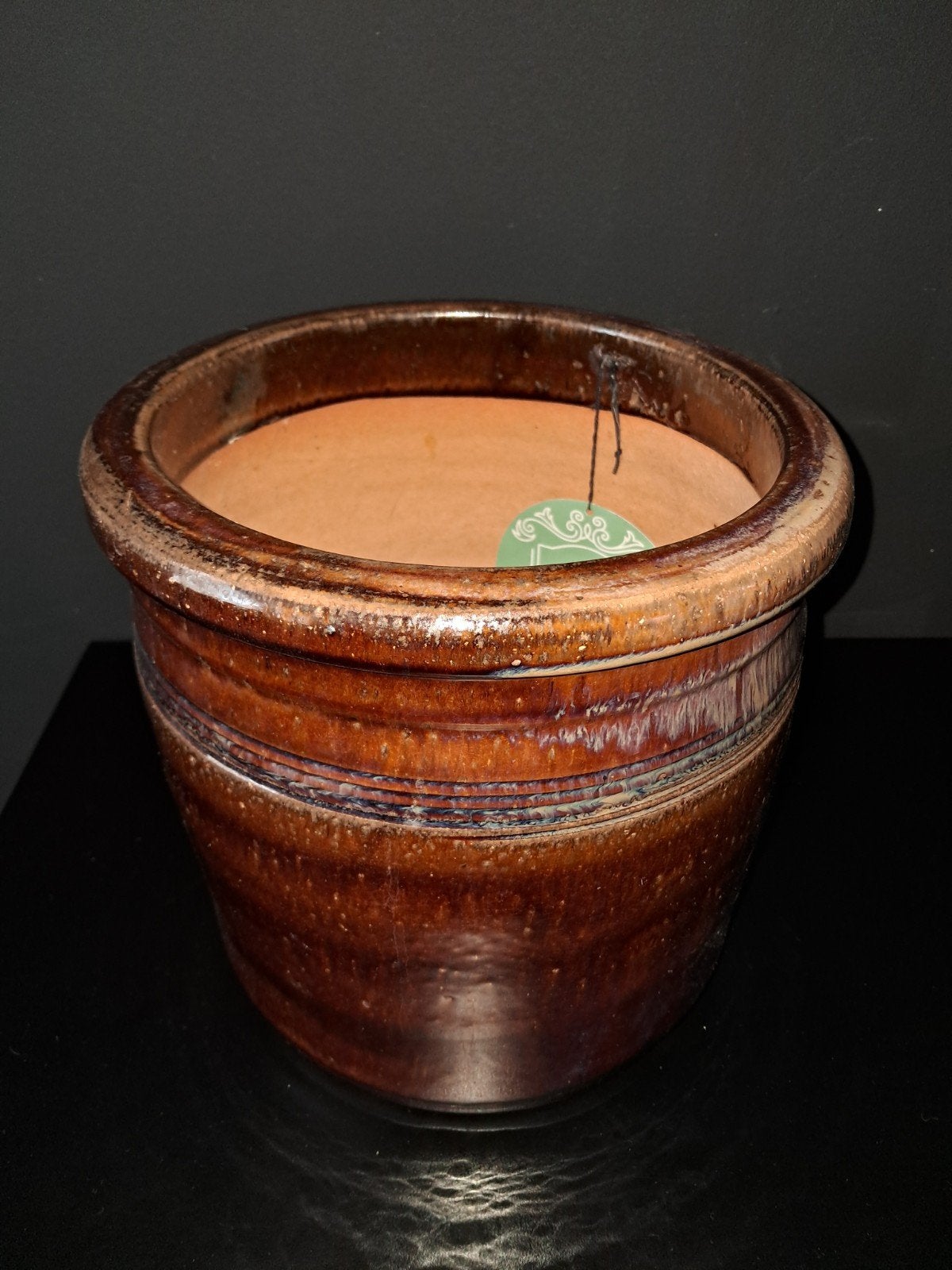 Nieuw premium pottery bruin, handmade, buitenpot, bloempot, Ophalen, Rond, Nieuw, Minder dan 40 cm