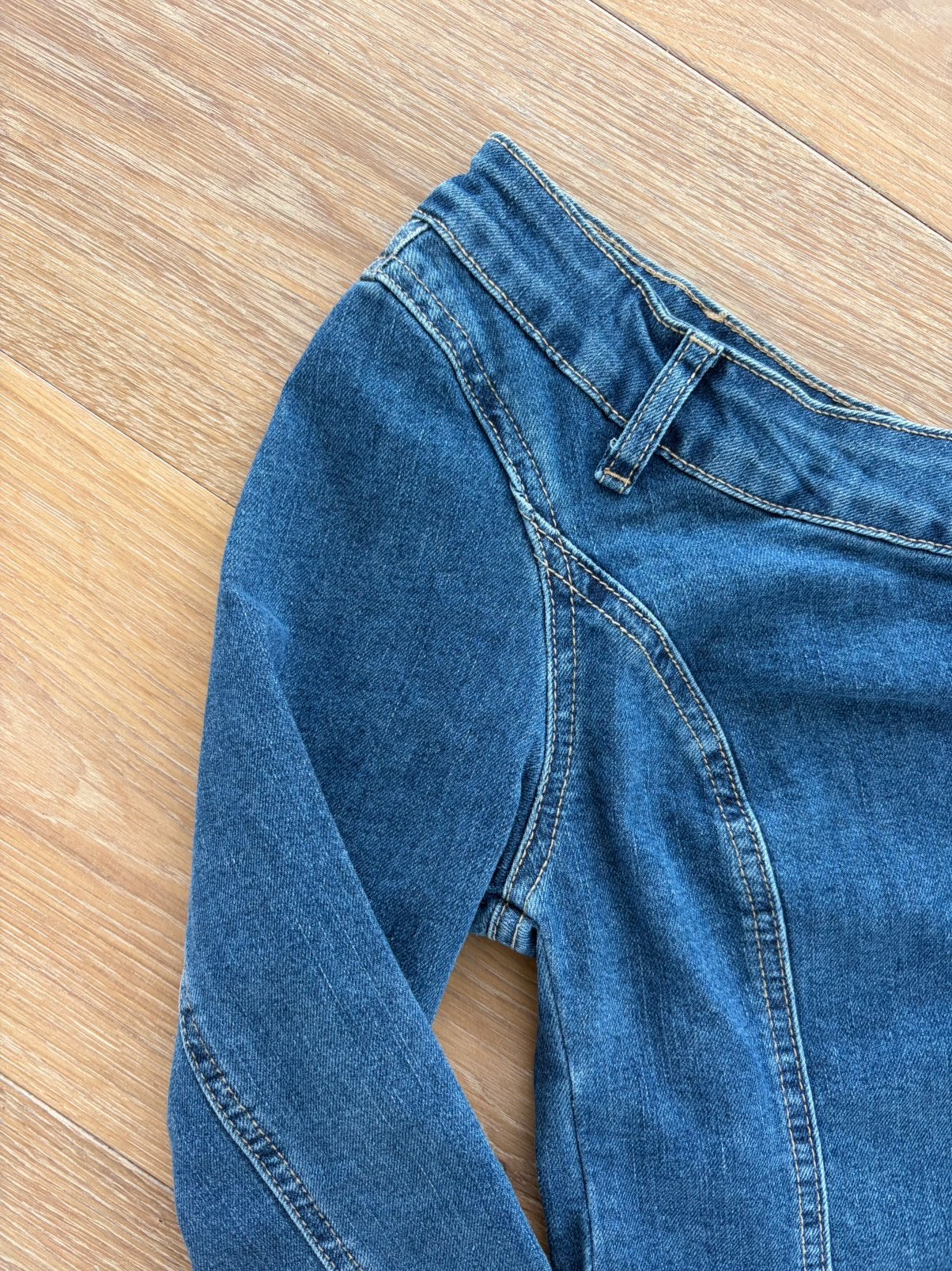 LAULIA jeans top met 1 lange mouw mt 34, Parijs, Zo goed als nieuw, Maat 34 (XS) of kleiner, -