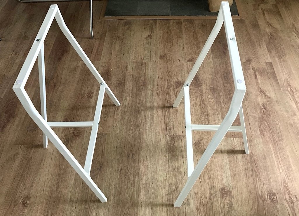 Set Lerberg tafelschragen wit, Huis en Inrichting, Tafelonderdelen, Ophalen, Minder dan 50 cm, 50 tot 100 cm, Zo goed als nieuw