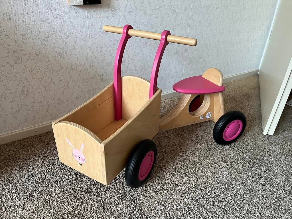 Houten bakfiets, Ophalen, Gebruikt, Loopfiets